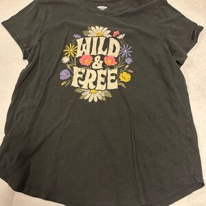 Old Navy Wild & Free Graphic Tee - Black